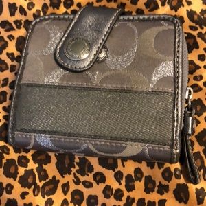 Silver coach wallet
